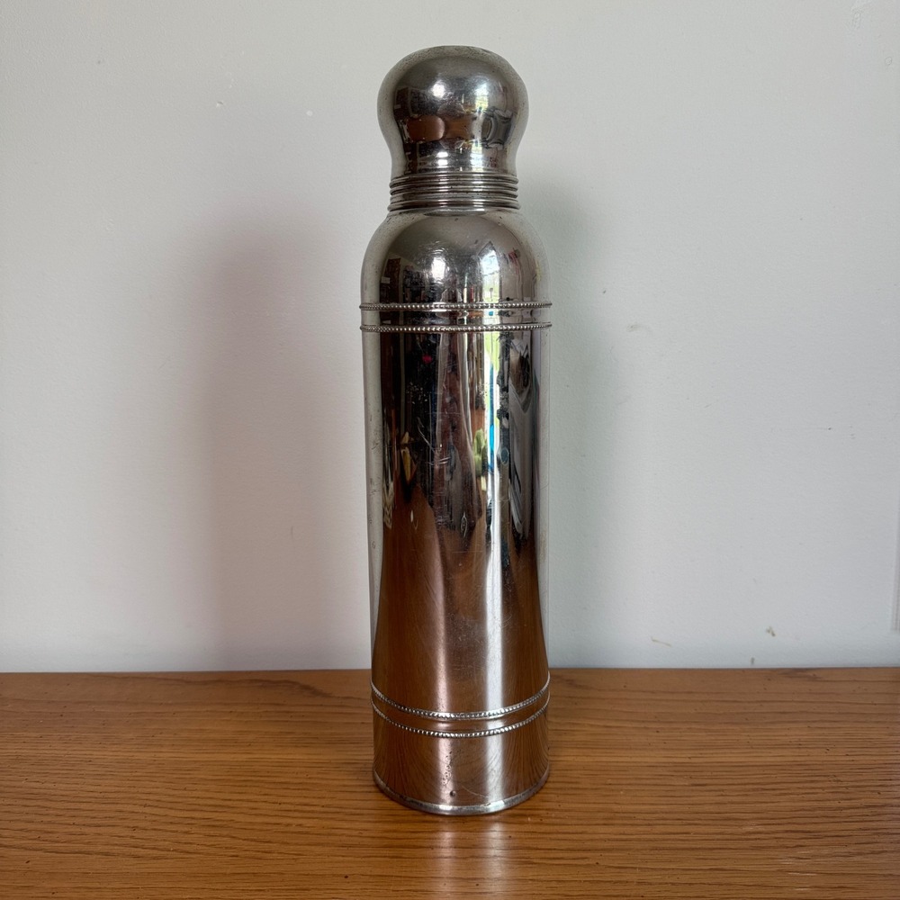 Antique Icy-Hot Bottle Co Thermos with Cork Cincinnati OH Pat 1908 1909